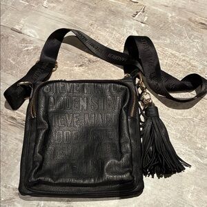 Steve Madden Black Embossed Crossbody Bag